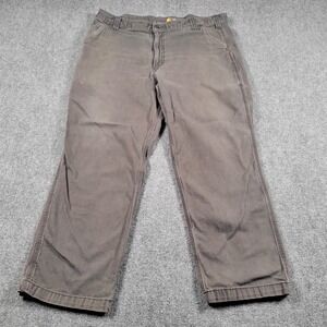 Carhartt Pants Mens 40x30 Gray Relaxed Fit Canvas Workwear Utility Carpenter